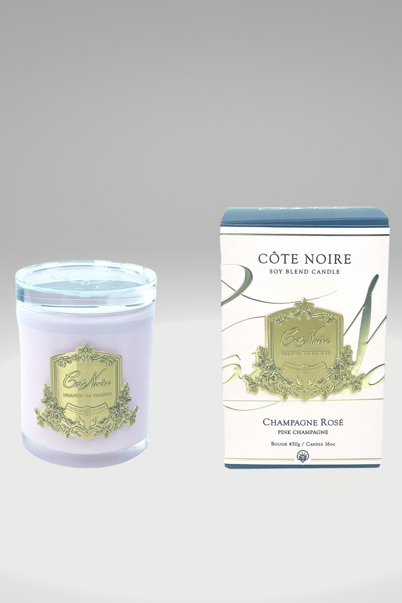 Cote Noire Pink Champagne  - Gold Badge Candle