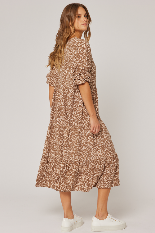 Kara Maxi Dress - Hazel Leopard