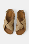 Mya Sandal - Tan Woven