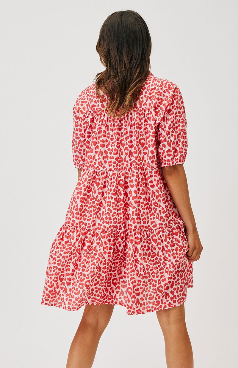 Ellery Mini Dress Berry Leopard