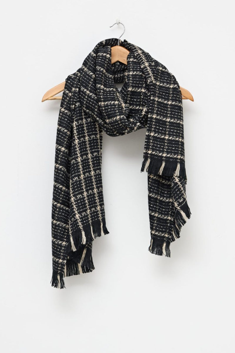 Black & White Tweed Scarf