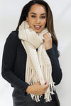 Ivory Crochet Scarf