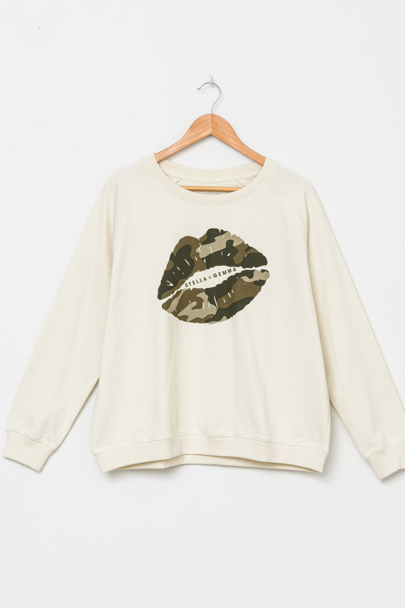 Camo Lips Sweater