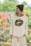 Camo Lips Sweater