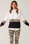 Tilly Sweater - Taupe Zebra