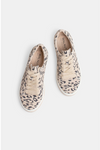 Sass Leather Sneaker - Almond Leopard Suede