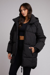 Remi Luxe Midi Puffer Black