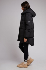 Remi Luxe Midi Puffer Black