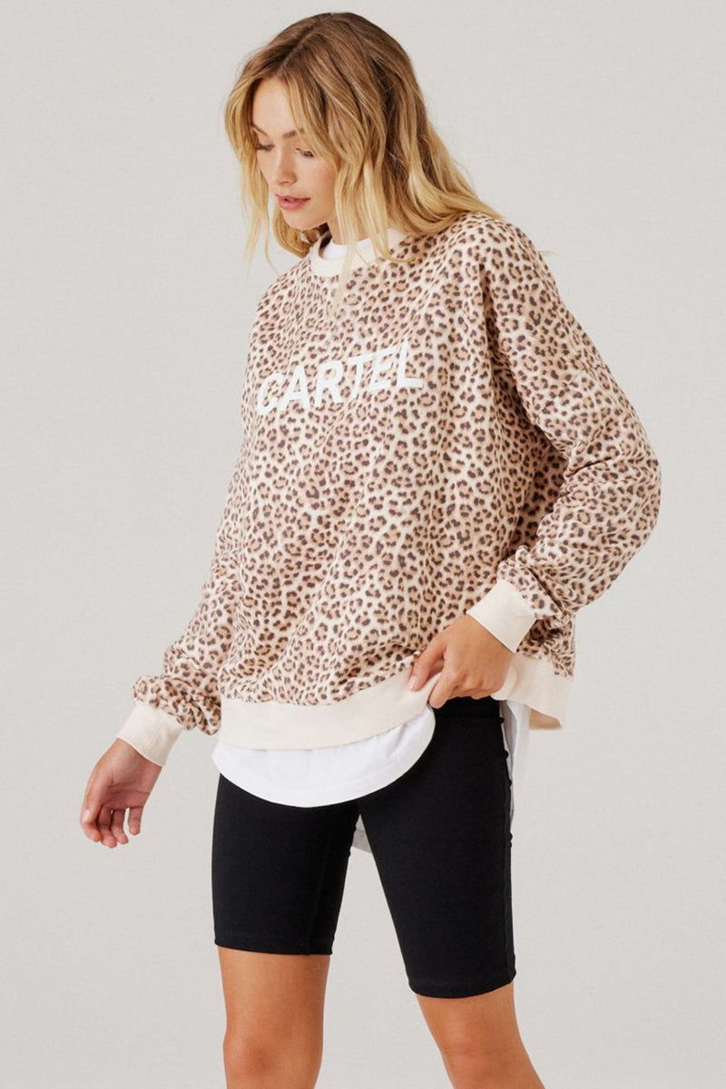 Izzy Sweater Mocha Leopard